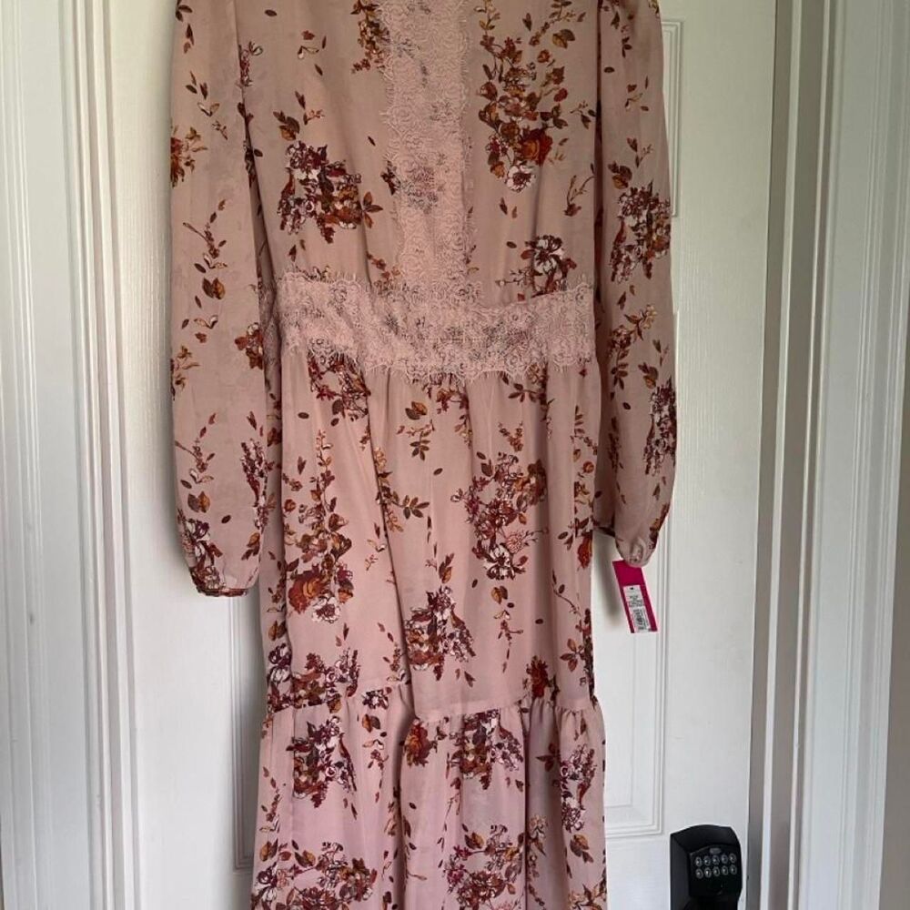 Unbranded Women's Pink and Tan Dress